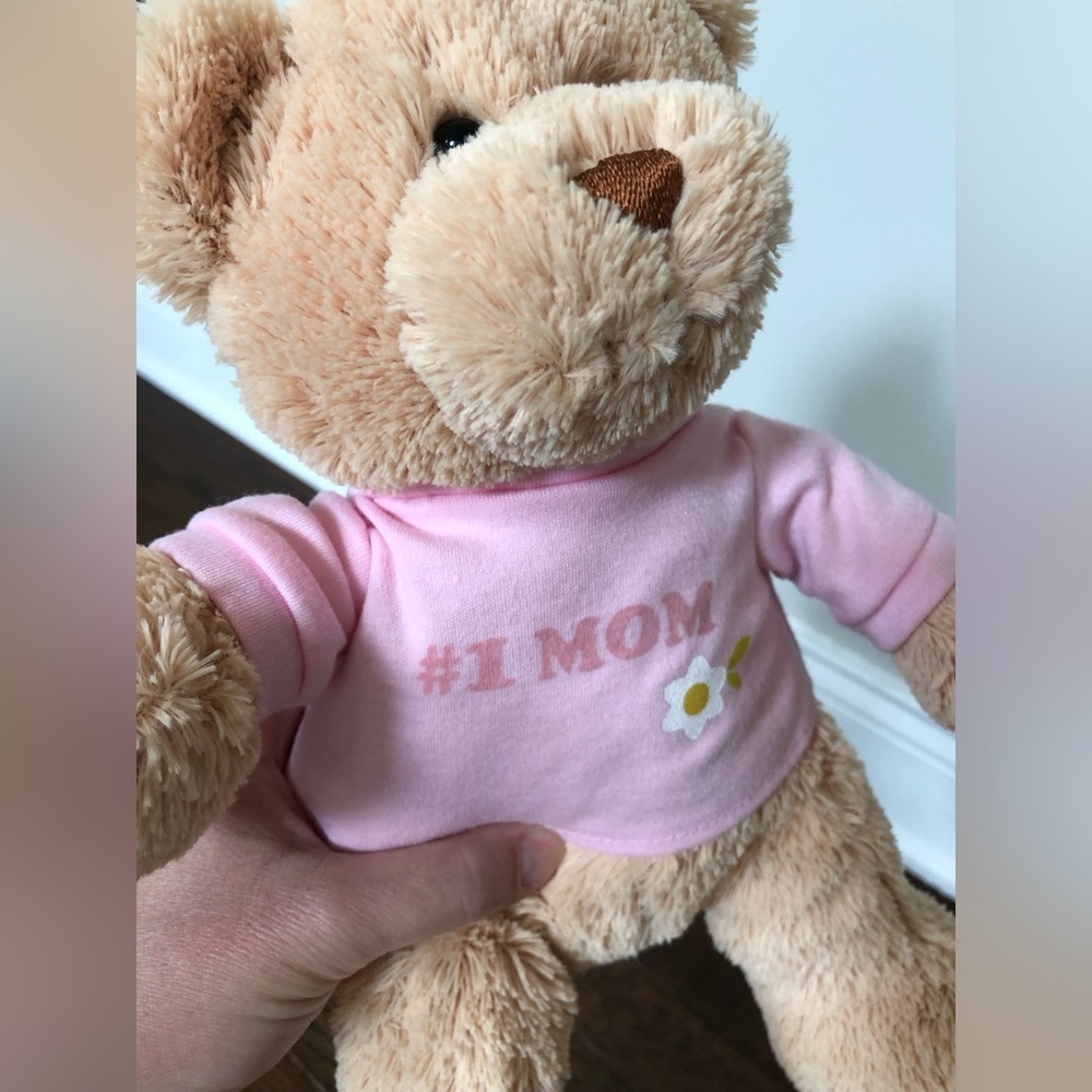 *NWT* GUND Medium Pink/Tan #1 Mom Teddy Bear Stuffed Animal Plush Toy - Picture 9 of 9